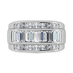14K White Gold Lab Grown Diamond 2 3/8 Ct.Tw. Mens Ring