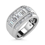 14K White Gold Lab Grown Diamond 2 3/8 Ct.Tw. Mens Ring