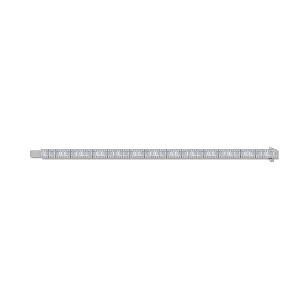 14K White Gold Round & Baguette Lab Grown Diamond 9 Ct.Tw. Tennis Bracelet