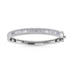 14K White Gold Lab Grown Diamond 7 Ct.Tw. Cuff Bangle