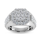 14K White Gold Lab Grown Diamond 2 1/2 Ct.Tw. Mens Ring