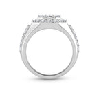 14K White Gold Lab Grown Diamond 2 1/2 Ct.Tw. Mens Ring