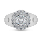 14K White Gold Lab Grown Diamond 1 1/2 Ct.Tw. Mens Ring