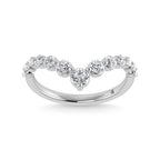 14K White Gold Lab Grown Diamond 1/2 Ct.Tw. Chevron Band