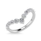 14K White Gold Lab Grown Diamond 1/2 Ct.Tw. Chevron Band