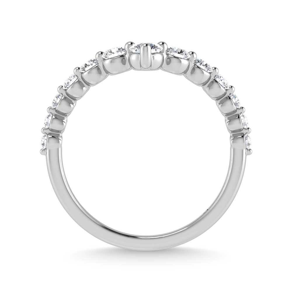 14K White Gold Lab Grown Diamond 1/2 Ct.Tw. Chevron Band