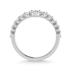 14K White Gold Lab Grown Diamond 1/2 Ct.Tw. Chevron Band