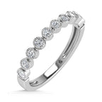 10K White Gold Lab Grown Diamond 1/6 Ct.Tw. Stack Band