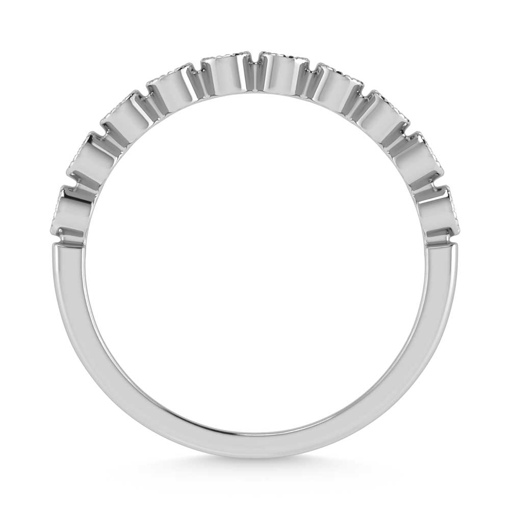 10K White Gold Lab Grown Diamond 1/6 Ct.Tw. Stack Band
