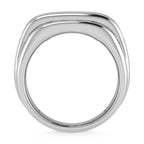 14K White Gold  4 1/10 Ct.Tw. Lab Grown Diamond Channel Set Mens Ring
