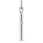 14K White Gold Lab Grown Diamond 3/4 Ct.Tw. Cross Pendant