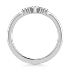 14K White Gold Lab Grown Diamond 1/10 Ct.Tw. Chevron Band