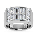 14K White Gold  1 5/8 Ct.Tw. Lab Grown Diamond Mens Ring