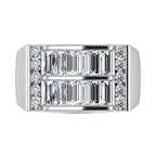14K White Gold  1 5/8 Ct.Tw. Lab Grown Diamond Mens Ring