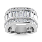 14K White Gold  5 Ct.Tw. Lab Grown Diamond Mens Ring