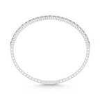 14K White Gold  1 Ct.Tw.  Alternate white and Blue Lab Grown Diamond Bangle