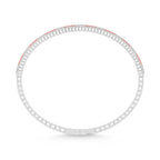 14K White Gold  1 Ct.Tw.  Alternate 3 white and 3 Pink Lab Grown Diamond Bangle