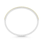 14K White Gold  1 Ct.Tw.  Alternate white and Yellow Lab Grown Diamond Bangle
