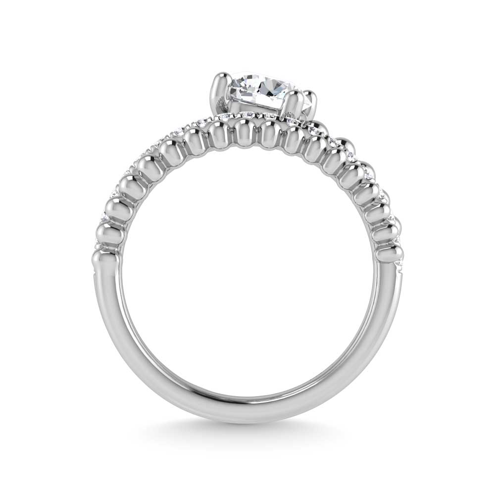 14K White Gold  1 1/4 Ct.Tw. Round Lab Grown Diamond Fashion Ring