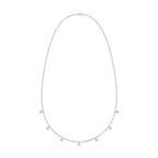 14K White Gold Lab Grown Diamond 1/8 Ct.Tw. 7 Stone Necklace