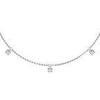 14K White Gold Lab Grown Diamond 1 Ct.Tw. 7 Stone Necklace