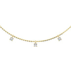 14K Yellow Gold Lab Grown Diamond 1/8 Ct.Tw. 7 Stone Necklace