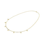 14K Yellow Gold Lab Grown Diamond 1/8 Ct.Tw. 7 Stone Necklace