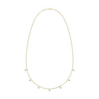 14K Yellow Gold Lab Grown Diamond 1/8 Ct.Tw. 7 Stone Necklace