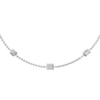 14K White Gold Lab Grown Fancy Diamond 3/4 Ct.Tw. 7 Stone Necklace