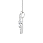 10K White Gold Lab Grown Diamond 1 Ct.Tw. Heart Pendant