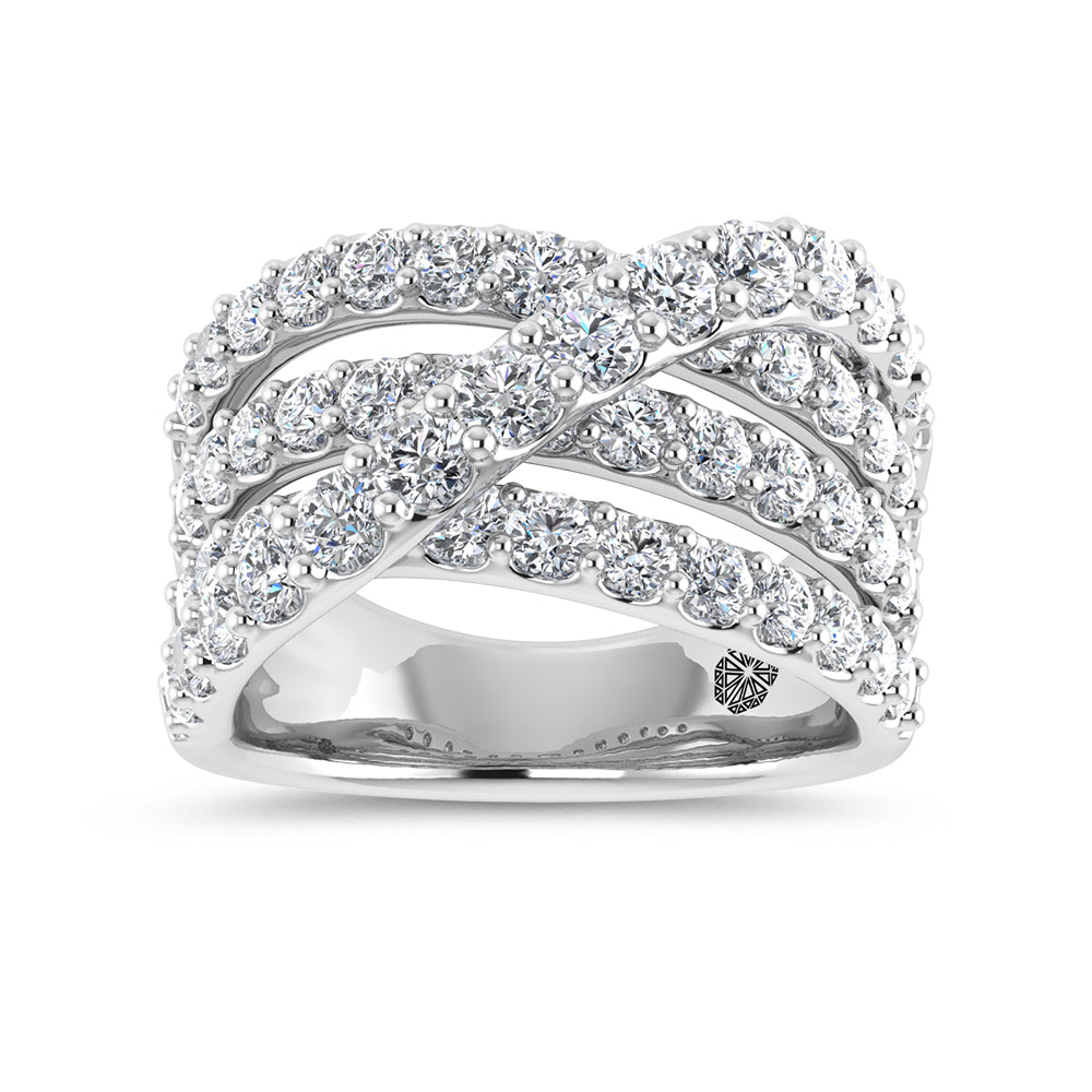 14K White Gold 2 1/2 Ct.Tw. Lab Grown Diamond Fashion Ring