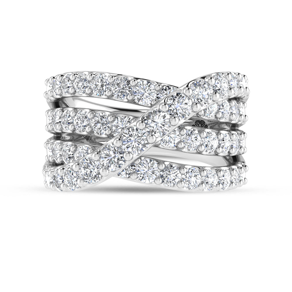 14K White Gold 2 1/2 Ct.Tw. Lab Grown Diamond Fashion Ring