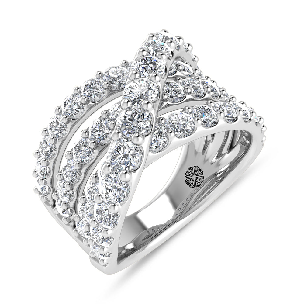 14K White Gold 2 1/2 Ct.Tw. Lab Grown Diamond Fashion Ring
