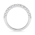 14K White Gold 3 Ct.Tw. Lab Grown Diamond Round and Emerald Cut Fashion Band