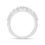 14K White Gold Lab Grown Diamond 4 Ct.Tw. Round and Baguette Fashion Ring