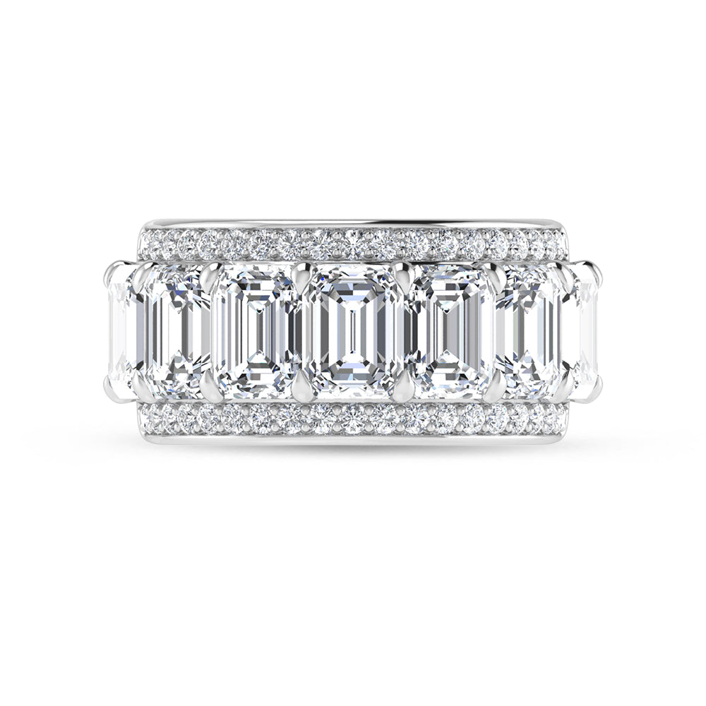 14K White Gold 5 5/8 Ct.Tw. Lab Grown Diamond Fashion Band