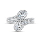14K White Gold Lab Grown Diamond 1 5/8 Ct.Tw. Fashion Ring