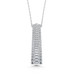14K White Gold 2 Ct.Tw. Lab Grown Diamond Slide Pendant