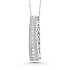 14K White Gold 2 Ct.Tw. Lab Grown Diamond Slide Pendant