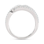 14K White Gold Lab Grown Diamond 2 3/8 Ct.Tw. Round and Tapper Fashion Ring