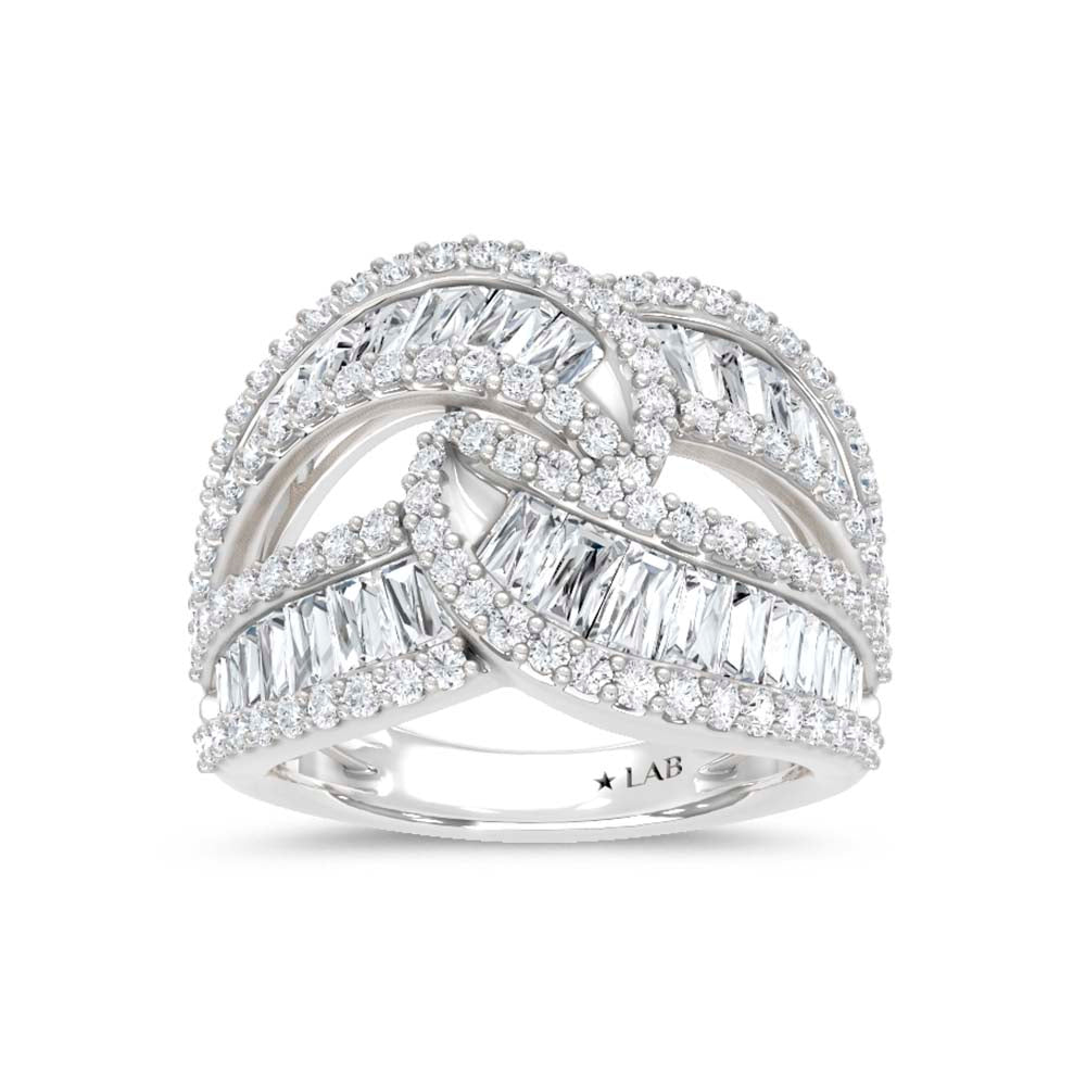 14K White Gold Lab Grown Diamond 2 3/4 Ct.Tw. Fashion Ring