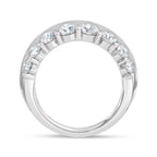 14K White Gold Lab Grown Diamond 3 3/4 Ct.Tw. Round amd Baguette Fashion Ring