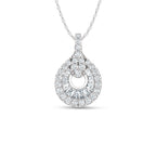 14K White Gold Lab Grown Diamond  2 Ct.Tw. Fashion Pendant