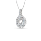 14K White Gold Lab Grown Diamond  2 Ct.Tw. Fashion Pendant