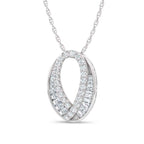 14K White Gold Lab Grown Diamond 2 Ct.Tw. Fashion Pendant