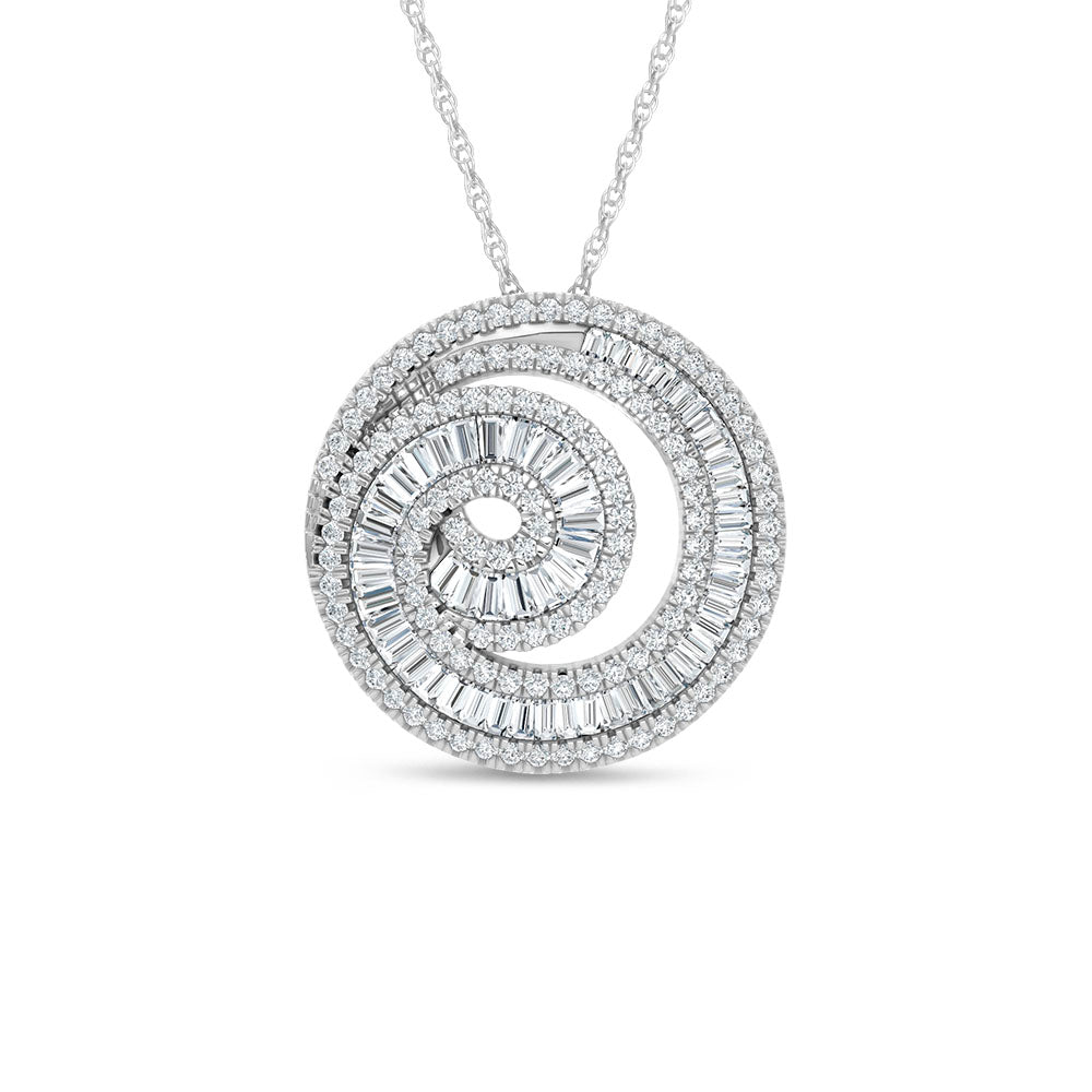 14K White Gold Lab Grown Diamond 1 1/2 Ct.Tw. Fashion Pendant