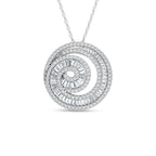 14K White Gold Lab Grown Diamond 1 1/2 Ct.Tw. Fashion Pendant