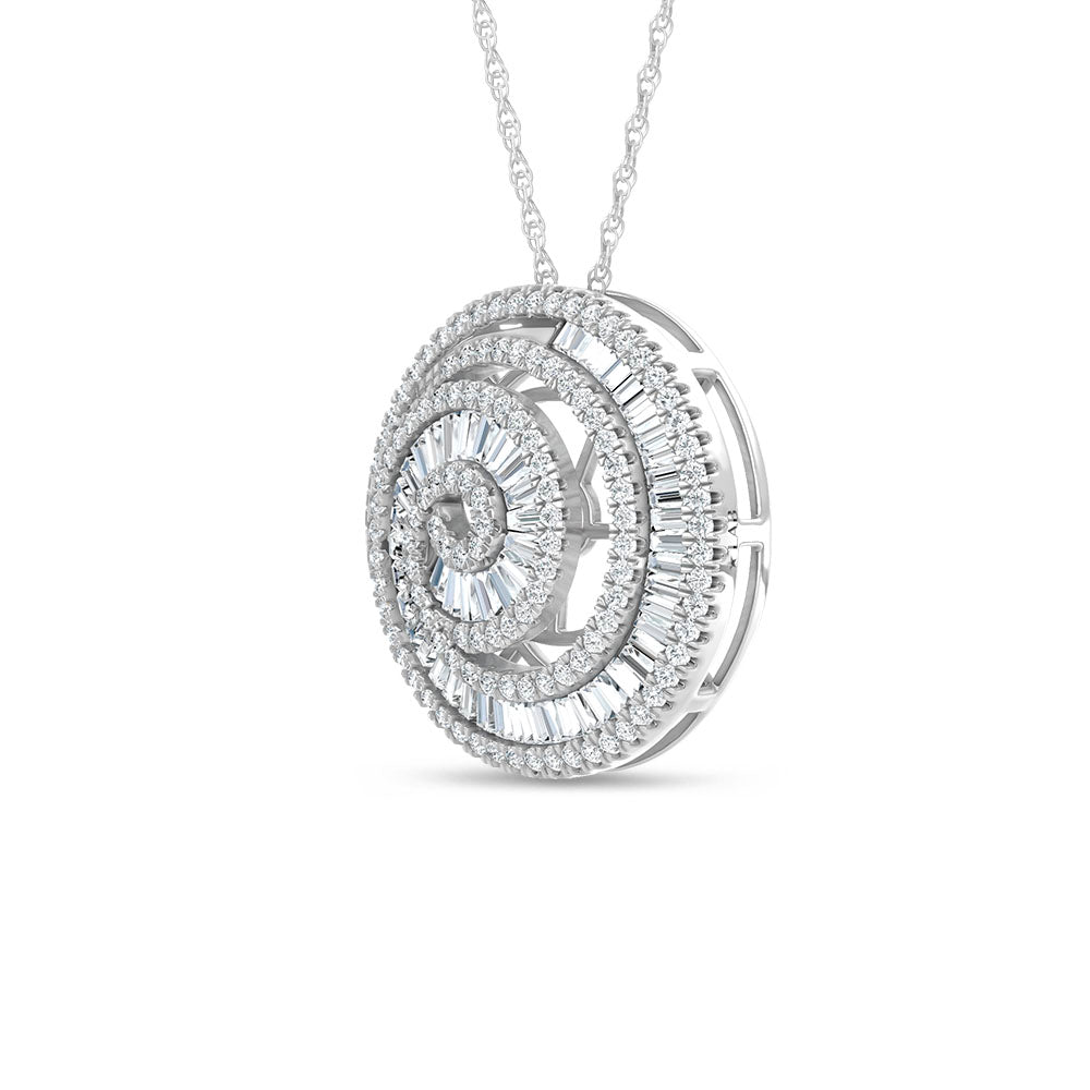 14K White Gold Lab Grown Diamond 1 1/2 Ct.Tw. Fashion Pendant