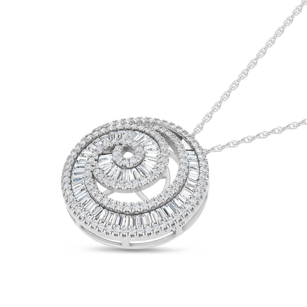14K White Gold Lab Grown Diamond 1 1/2 Ct.Tw. Fashion Pendant
