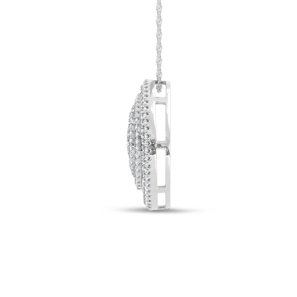 14K White Gold Lab Grown Diamond 1 1/2 Ct.Tw. Fashion Pendant